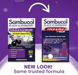 Sambucol tablettes sans eau, prise facile en déplacement.
