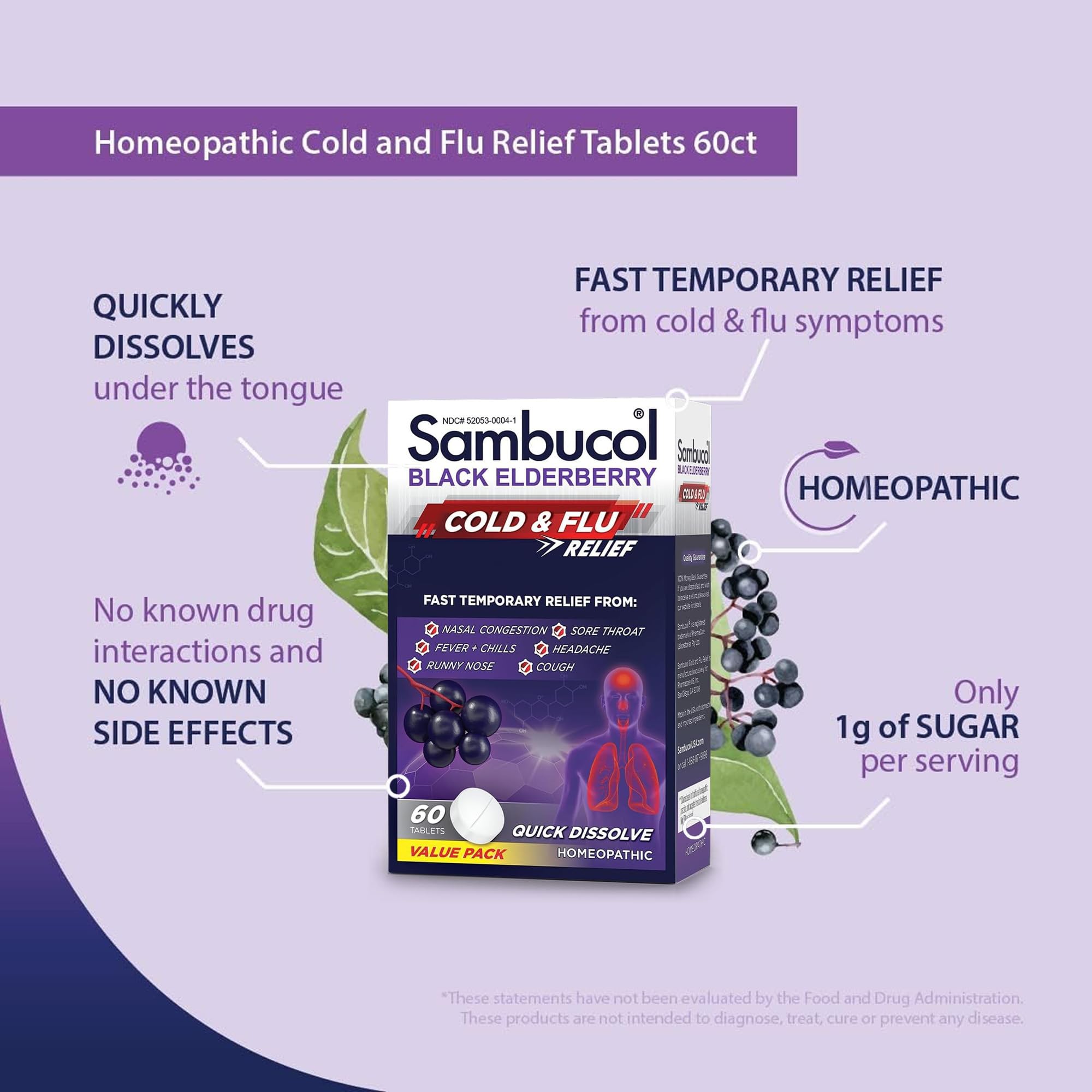Sambucol tablettes soulage mal de gorge potentiel.