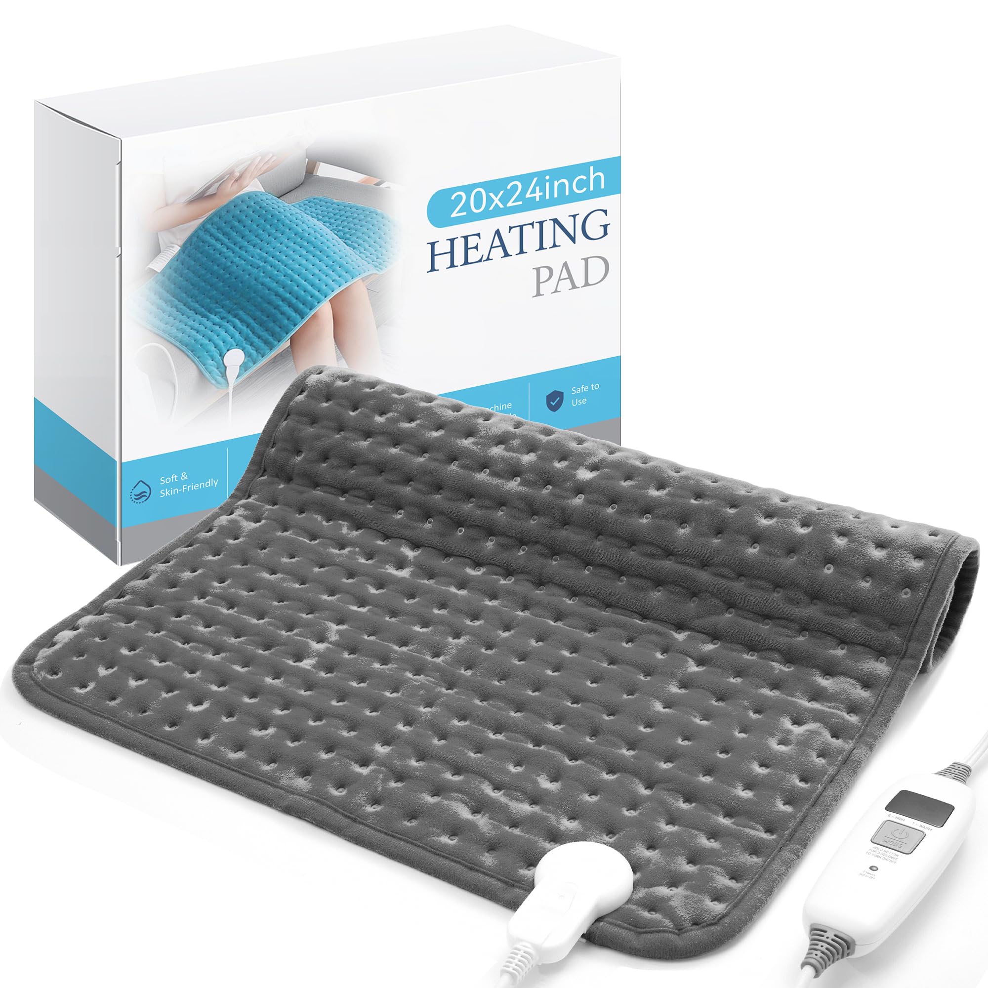 SameBed coussin chauffant XXL pour dos et épaules, soulagement ciblé.