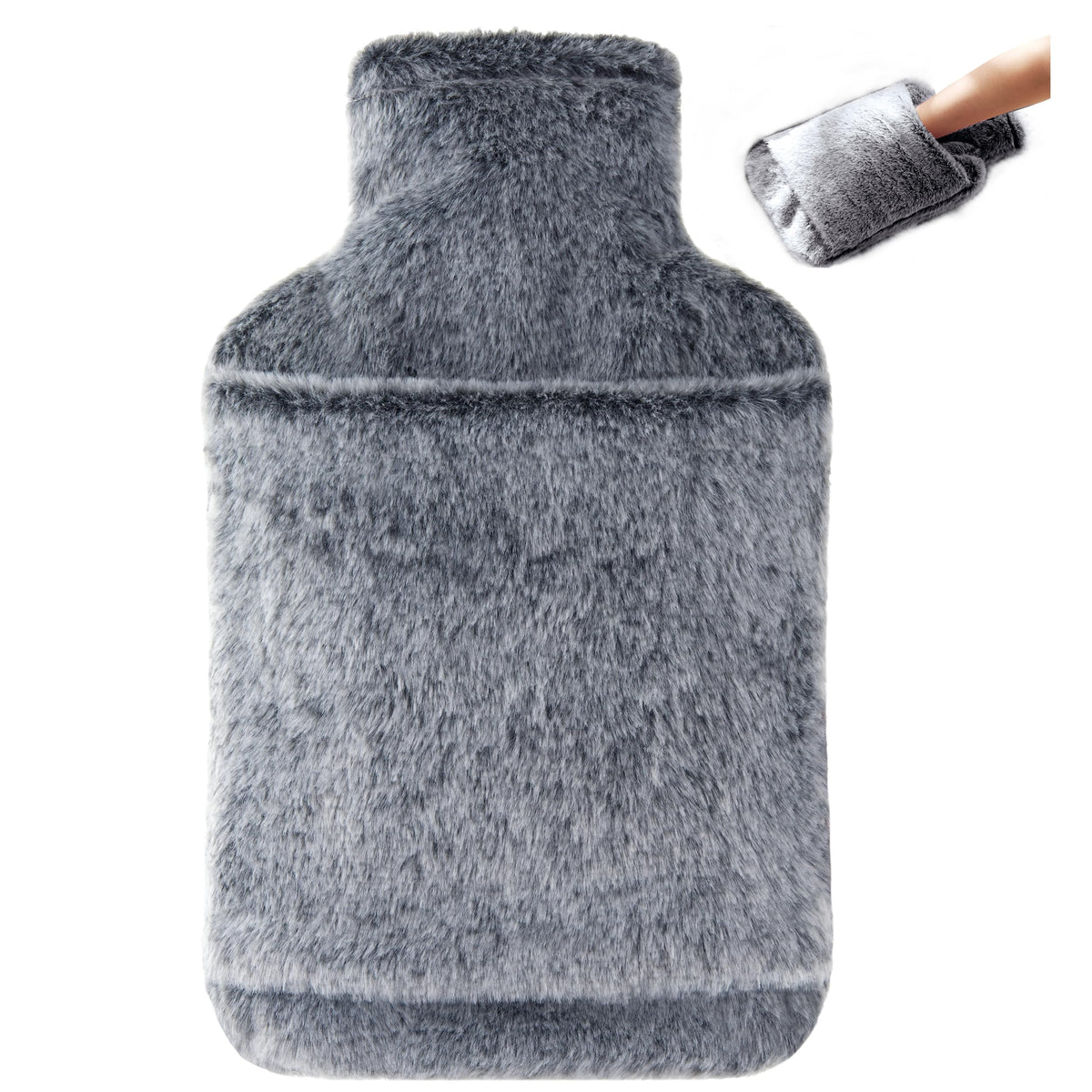 Bouillotte Samply 2L avec poche mains, réchauffe rapidement les mains.