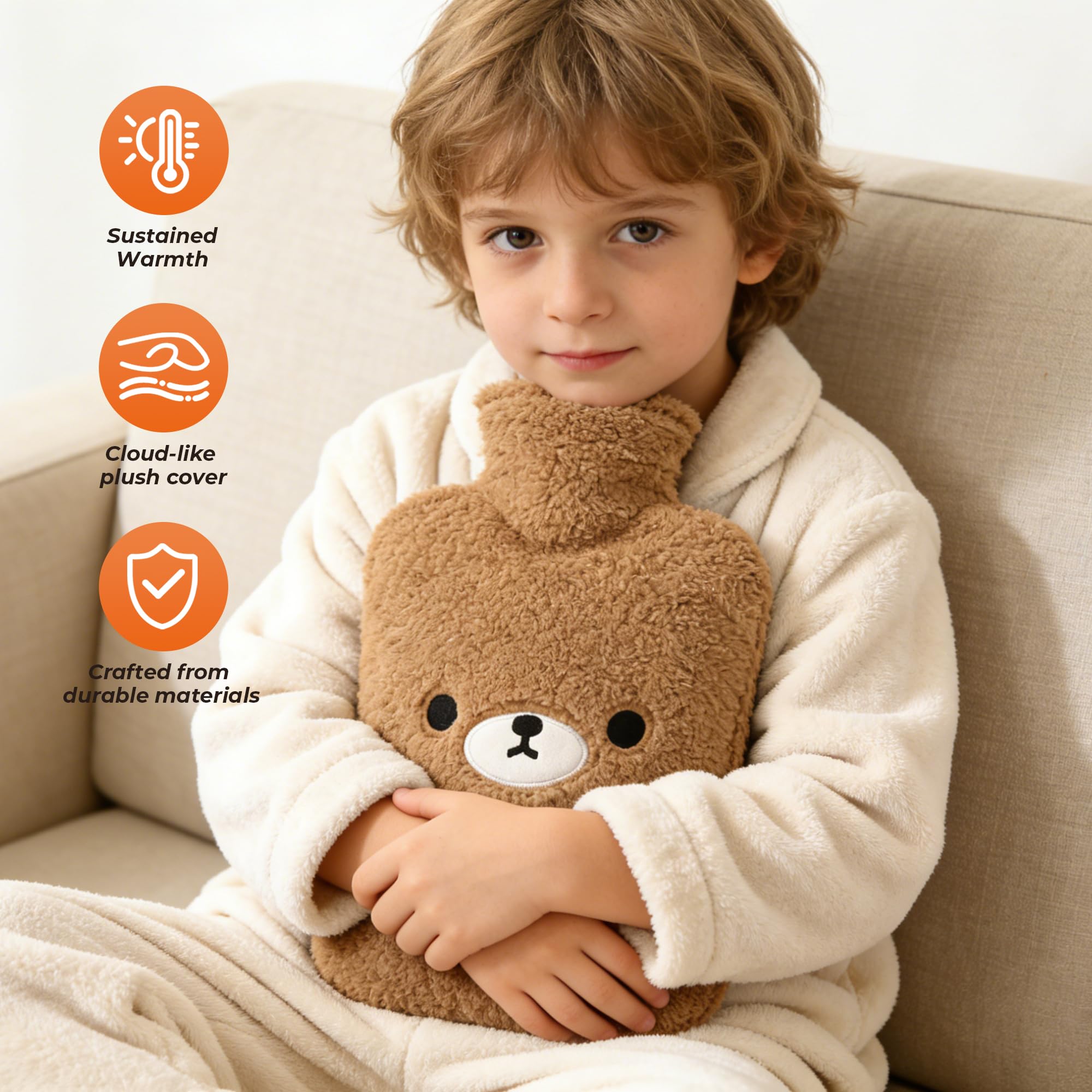 Ouverture large facilitant le remplissage de la bouillotte Samply.