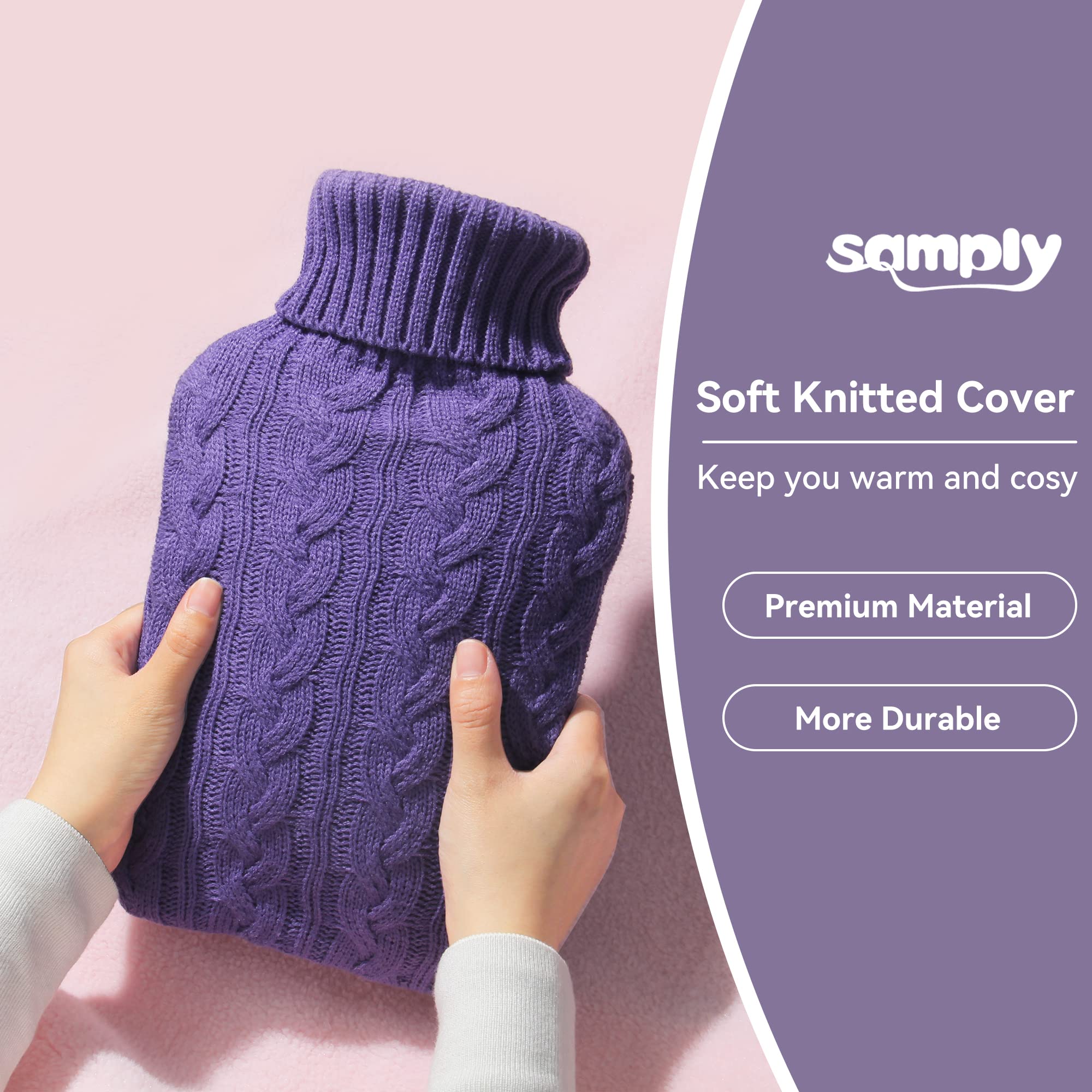 Utilisation polyvalente Samply, réchauffe ventre, dos et pieds.
