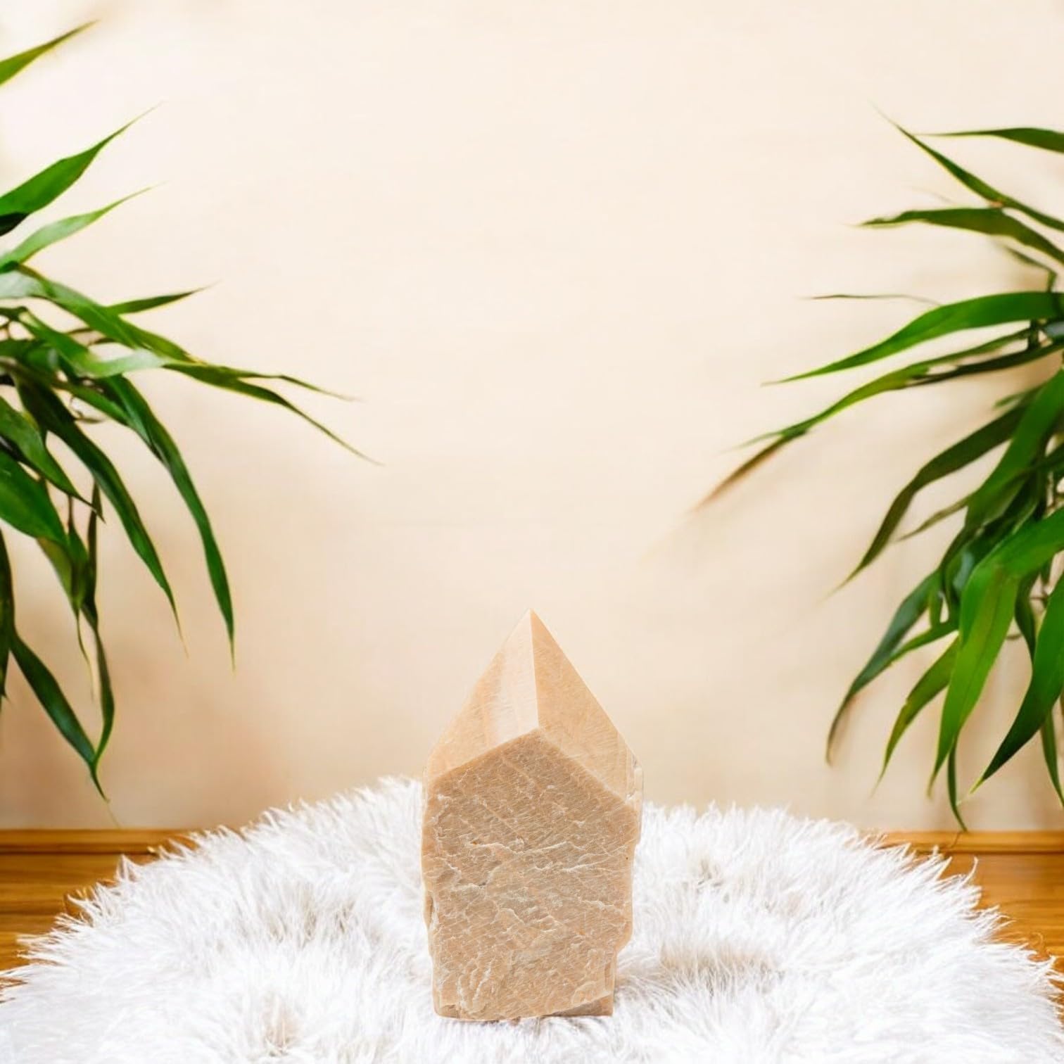 Pointe de feldspath SAMSARI pour décoration intérieure naturelle et apaisante.