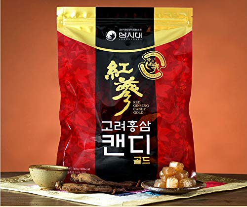 SAMSIDAE bonbons ginseng rouge doré texture: douceur fondante pour pause gourmande.