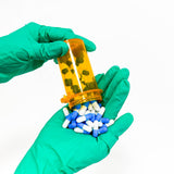 Flacon vide SAMUSLAMCN avec capuchon, adapté aux pharmacies et hôpitaux.