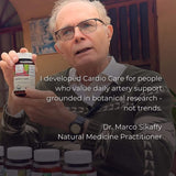 Sana Herbal Sciences Artere Balance – représentation de la formule botanique et des recherches.