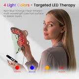 SanaTech masque LED - yeux protégés et confort pendant le soin.