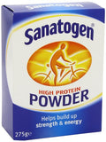 Sanatogen 275 g etiquette-emballage: format compact et prêt à l'emploi.