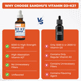 Sandhu's D3K2 gouttes: mélange possible dans votre café ou smoothie.