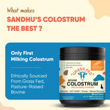 Usage quotidien Sandhu's calostrum, routine bien-être