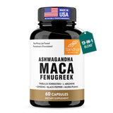Flacon Sandhu’s Maca Root et Fenugreek, potentiel soutien au bien-être général.