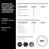 Label vérifié en laboratoire – assurance qualité et sécurité.