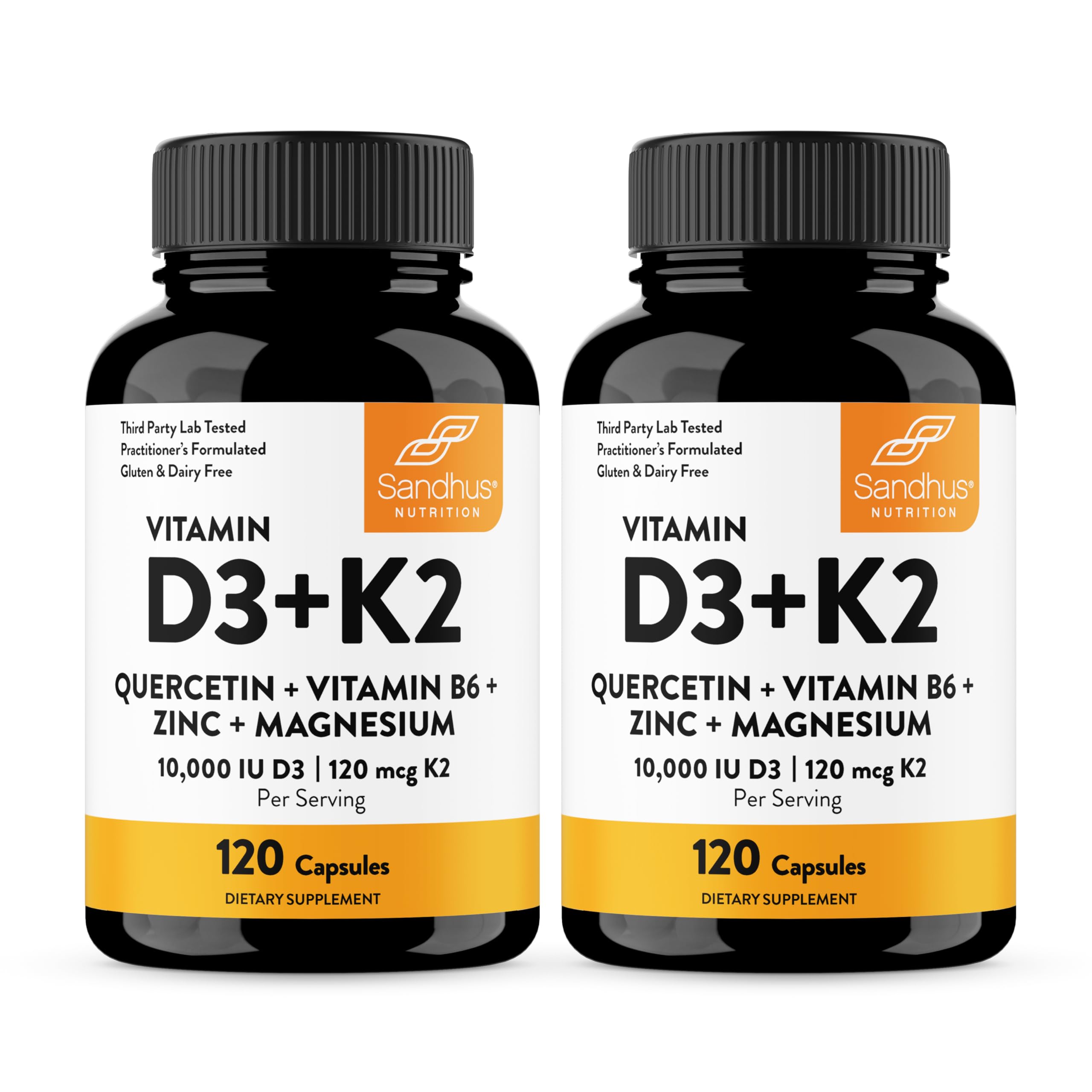 Sandhu's vitamine D3 K2 magnésium – bouteille de capsules facile à prendre