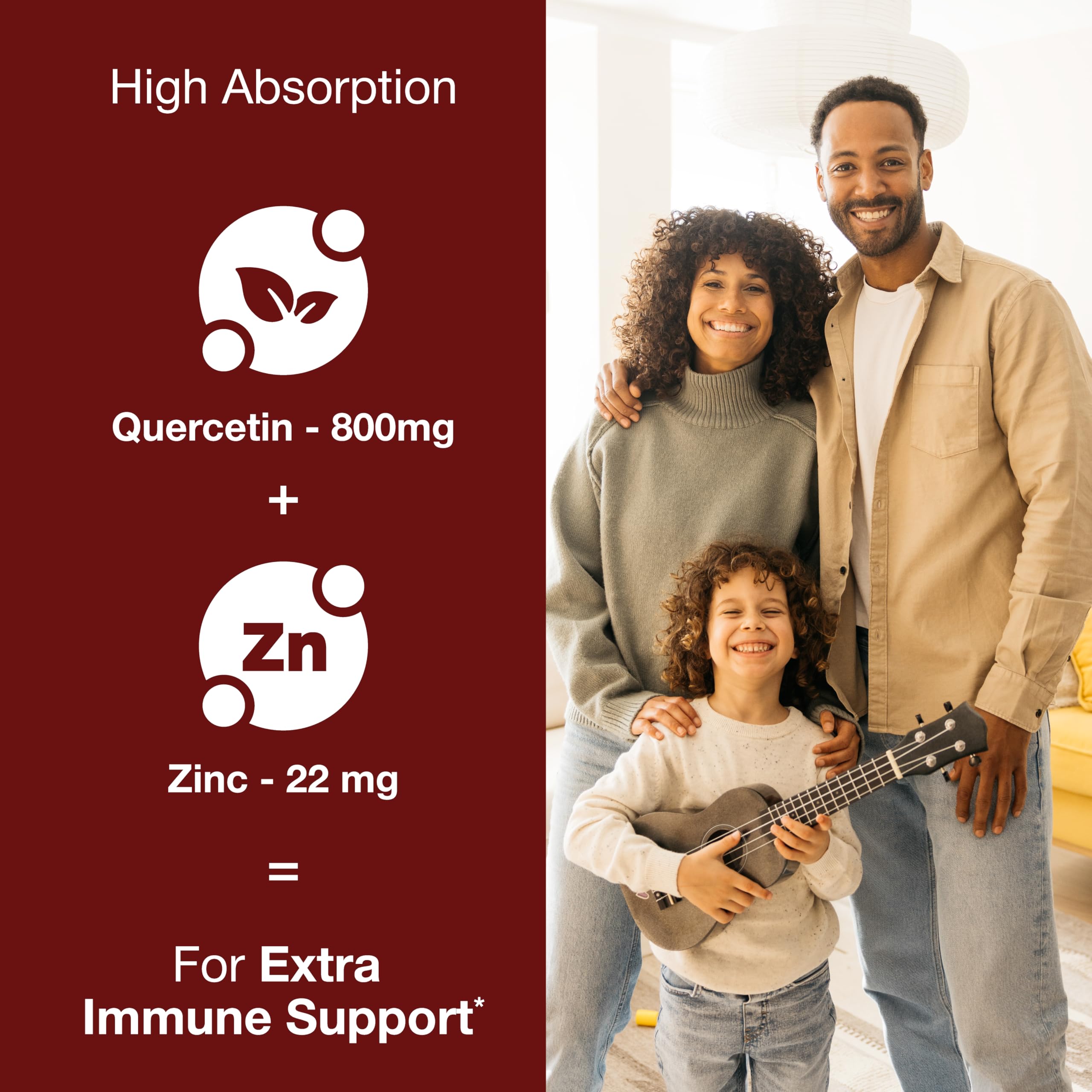 Capsules faciles à avaler, praticité quotidienne avec Sandhu's Zinc Quercetin.