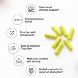 Format triple Sandhu's Zinc Quercetin pour un approvisionnement durable.