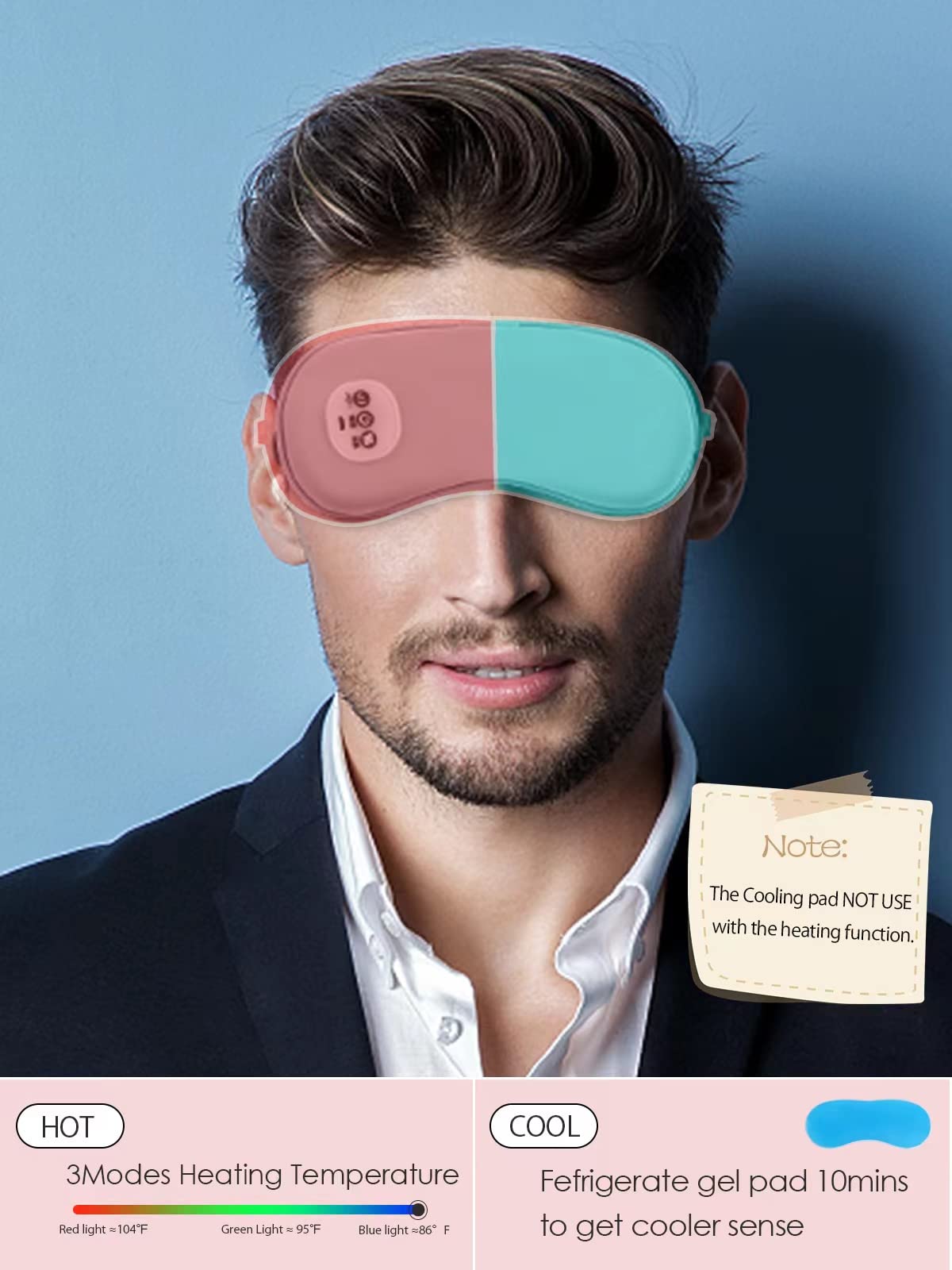 Recharge USB pratique SandKing masque yeux bleu pour voyage