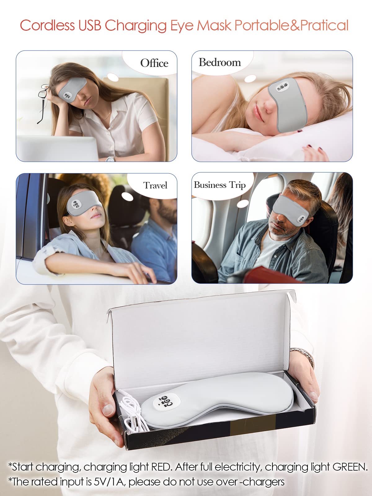 Minuterie automatique SandKing masque yeux bleu sécurité et repos