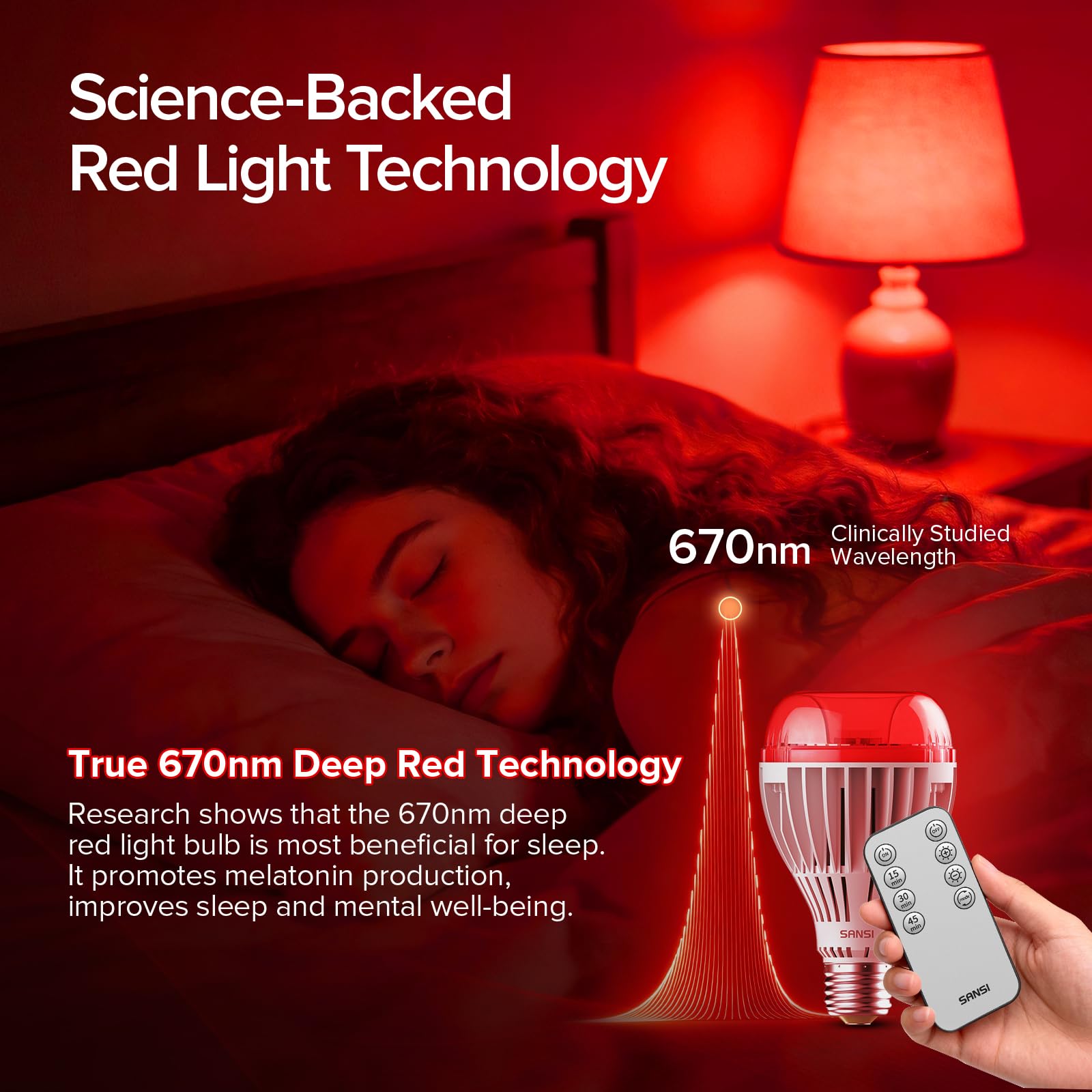 Lampe de lecture 3000K SANSI pour lumière chaude confortable