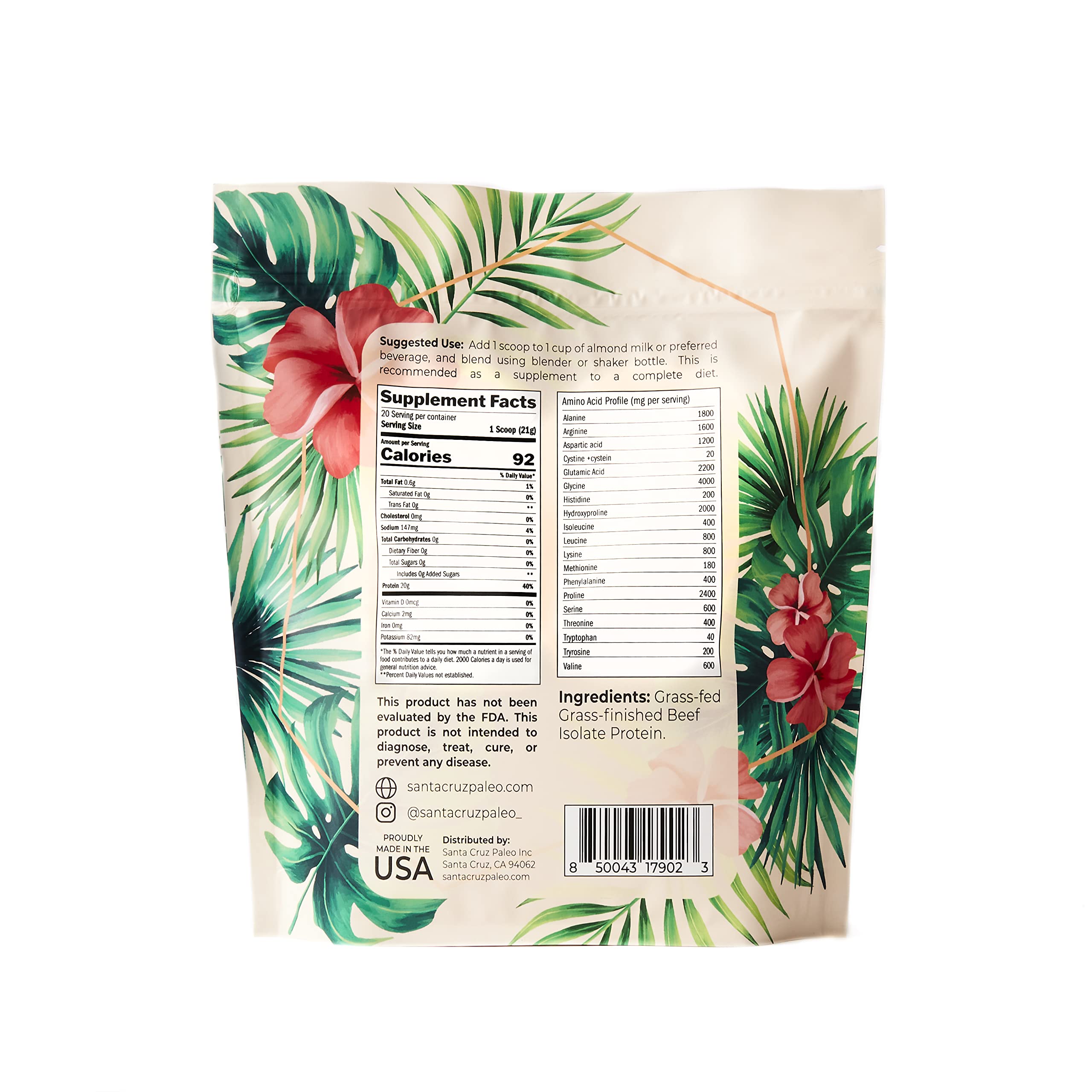 Cuisson sans gluten avec Santa Cruz Paleo Boeuf Isolate Au Naturel.