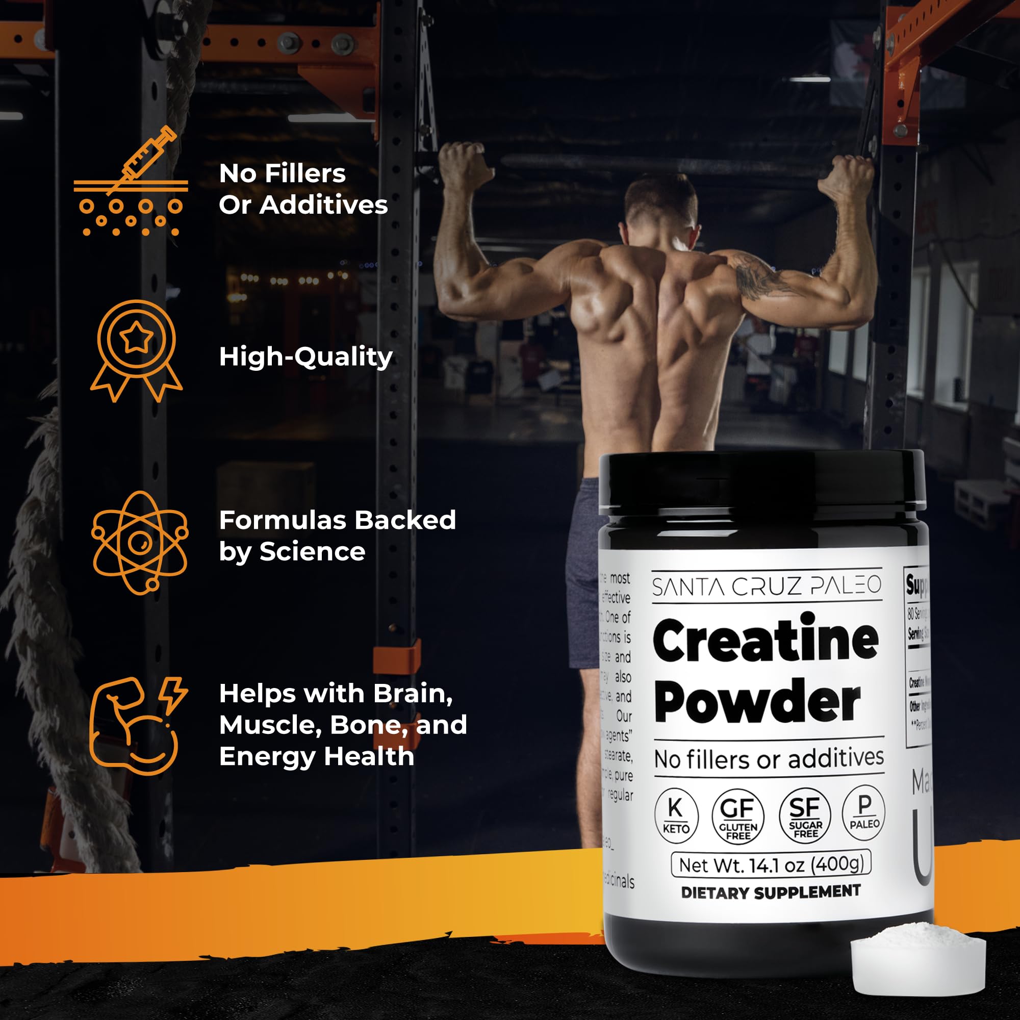 Santa Cruz Paleo dose 5 g avec une cuillère pratique pour des portions régulières.