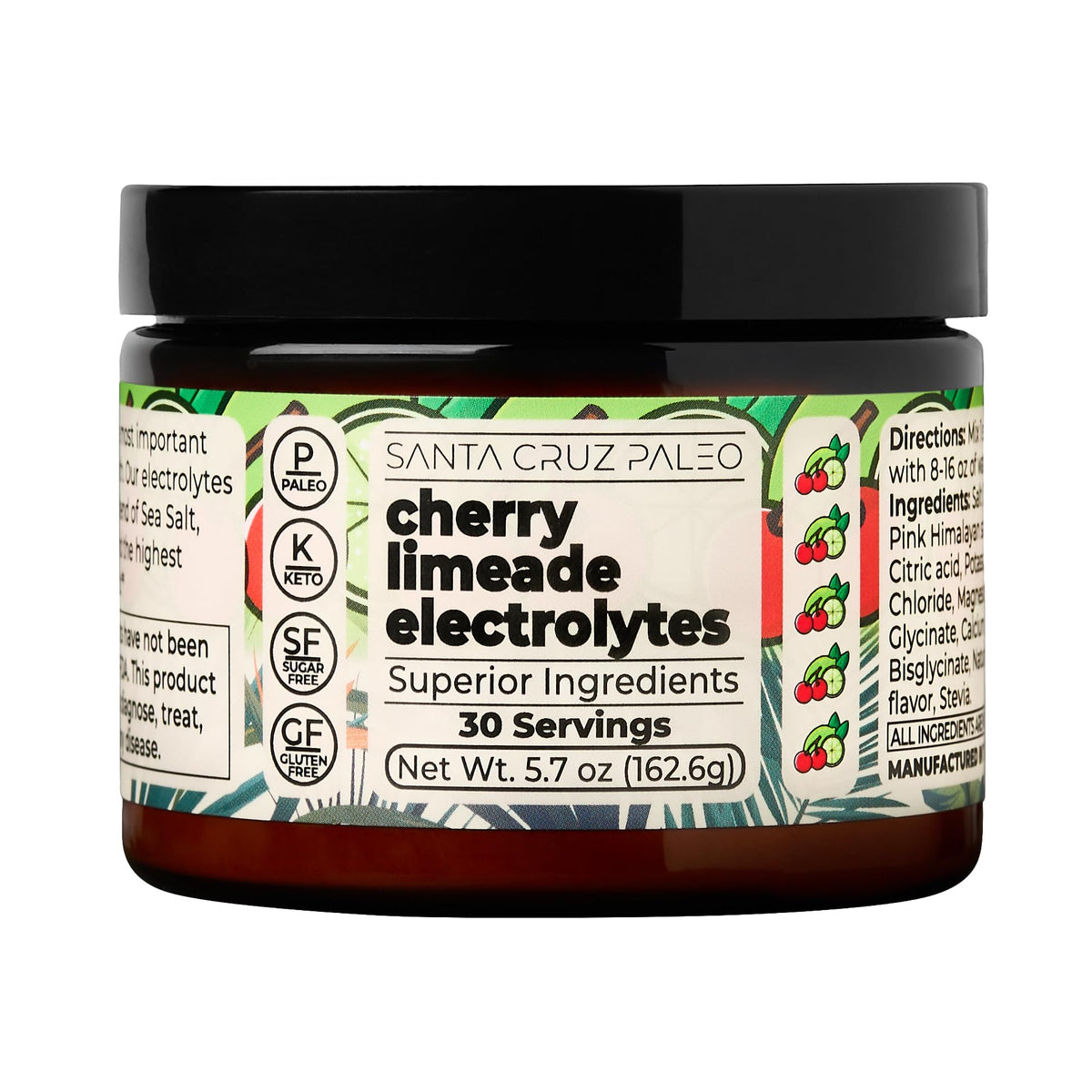 Santa Cruz Paleo Électrolyte Cherry Limeade dans une bouteille prête à l’emploi pour l’hydratation.