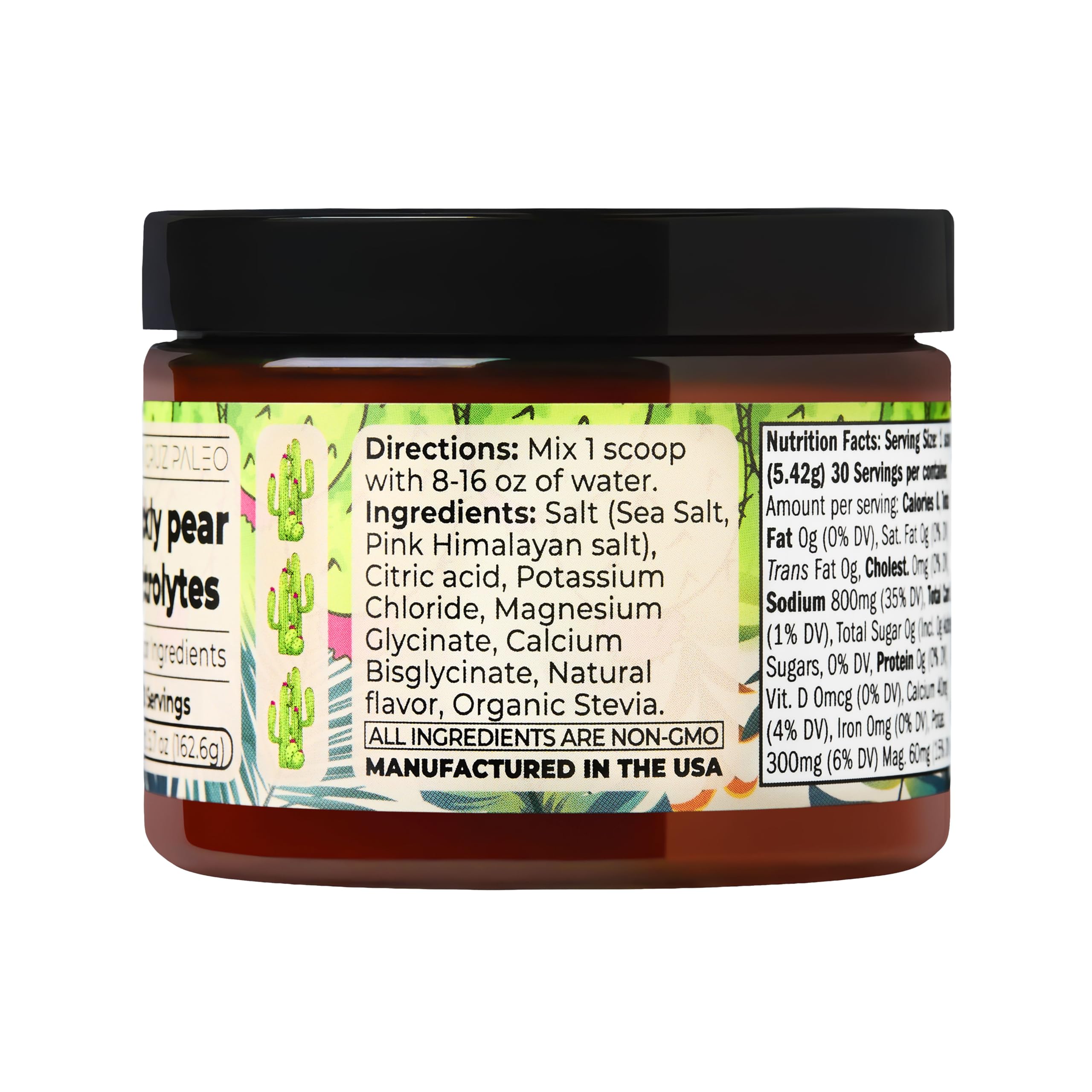 Poudre électrolytique Santa Cruz Paleo prête à être mélangée en voyage.