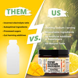 Santa Cruz Paleo Electrolyte Poudre mangue-limonade mélange sans sucre dans gourde réutilisable