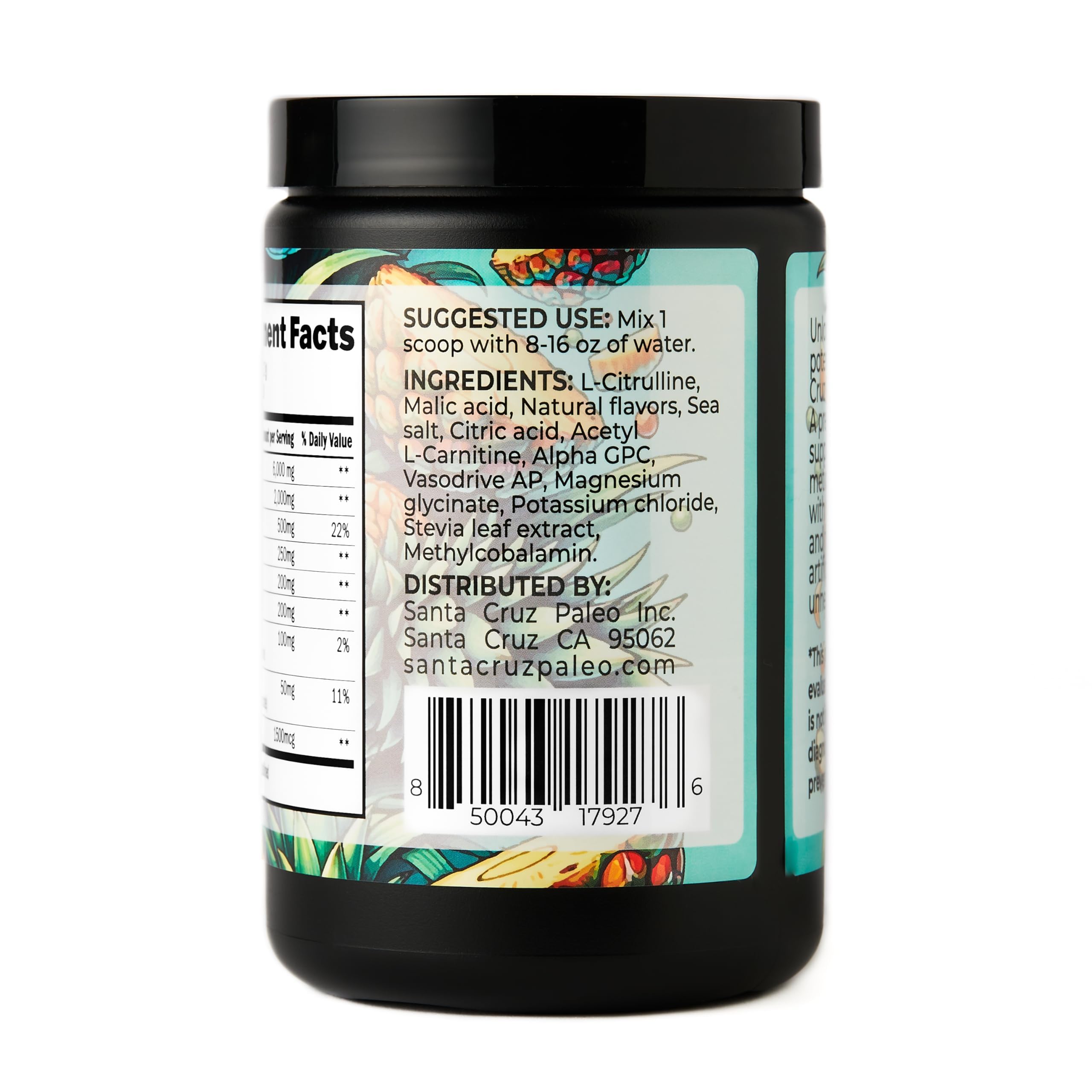 Santa Cruz Paleo électrolytes sel potassium magnésium pour hydratation améliorée.
