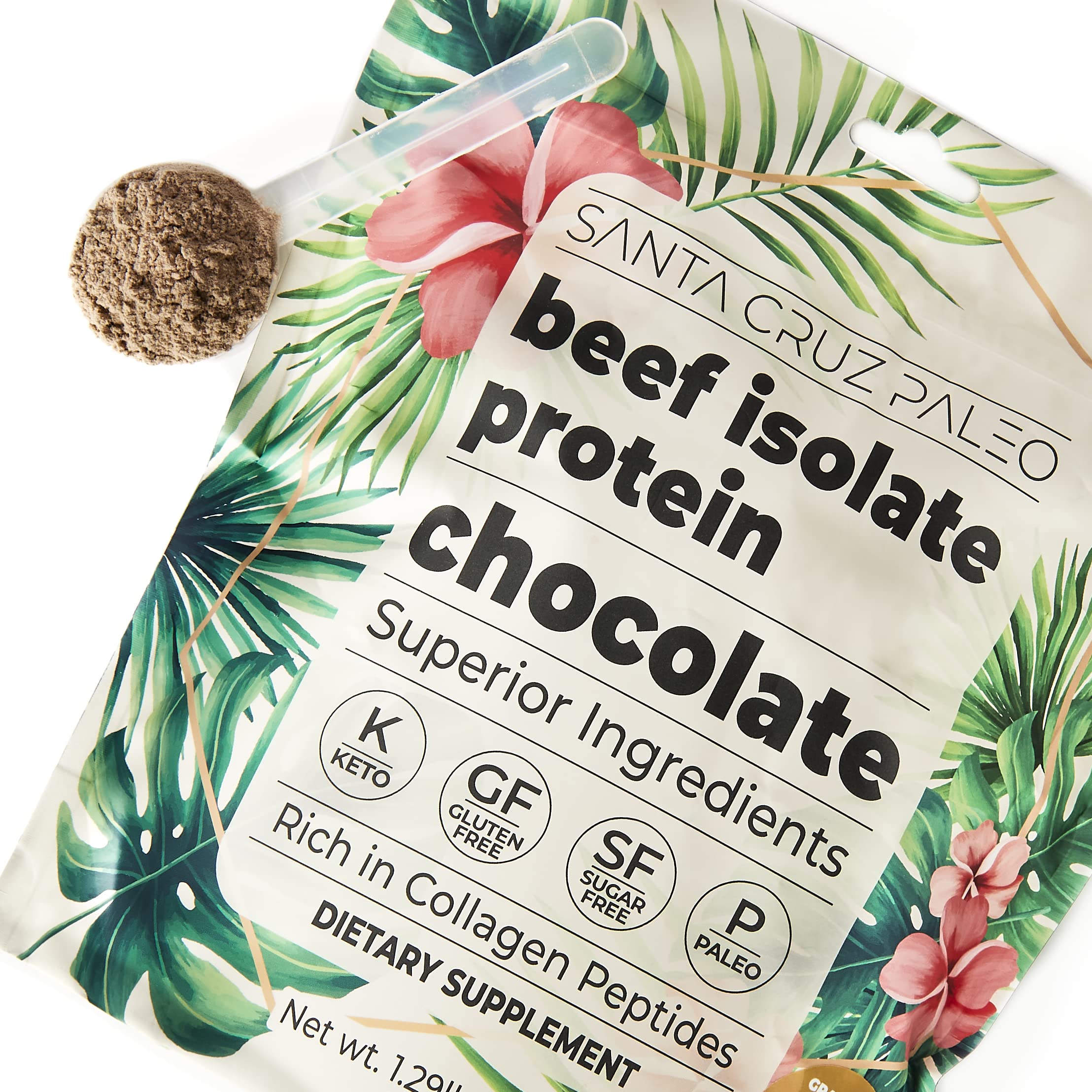 Santa Cruz Paleo melange-recettes-proteine-boeuf-chocolat: idéal pour smoothies et desserts.