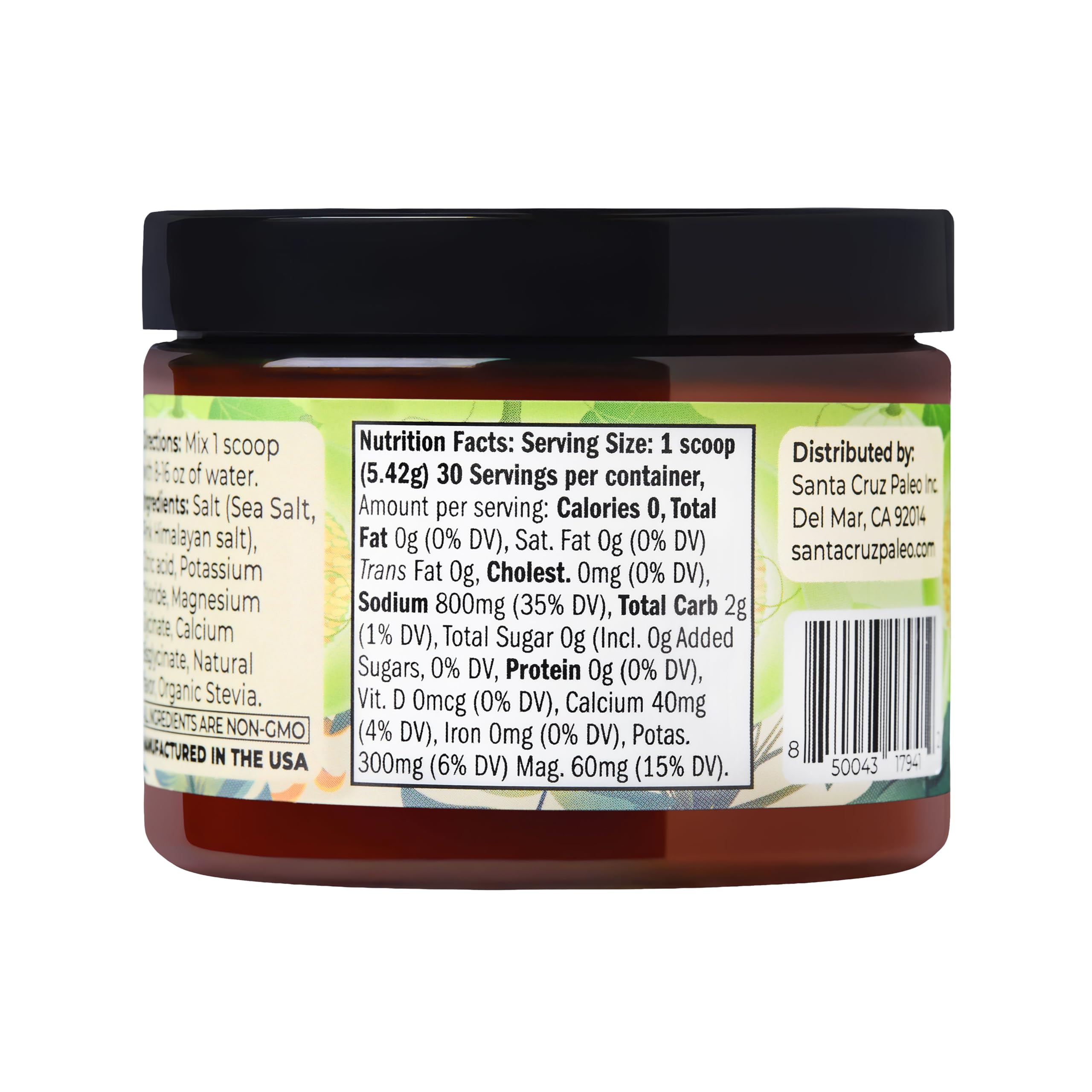 Santa Cruz Paleo emballage 30 portions, format pratique en déplacement.