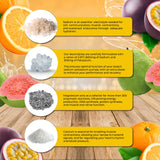 Santa Cruz Paleo P.O.G. – Mélange dans l'eau, saveur tropicale fruitée et revitalisant.