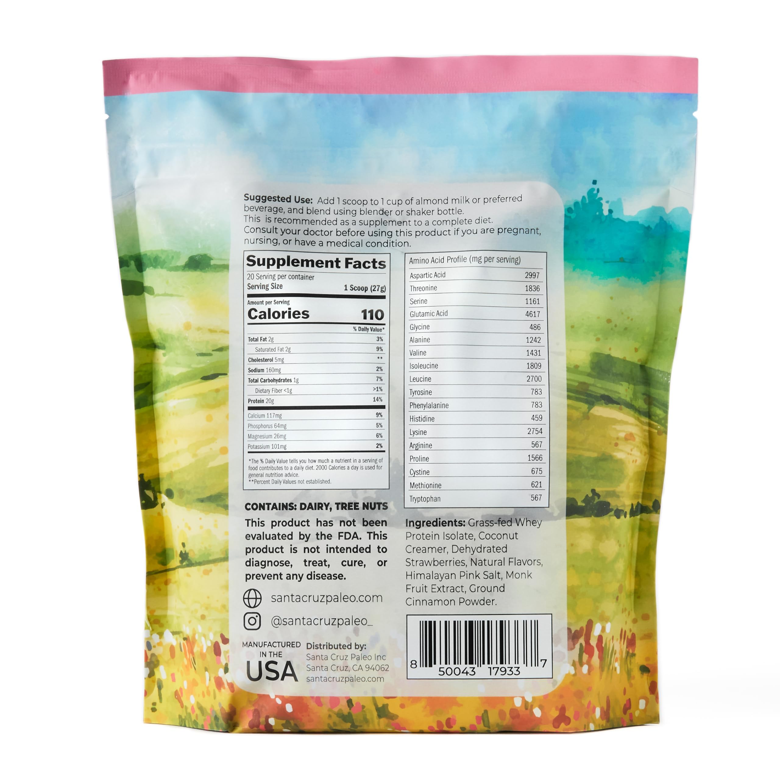 Santa Cruz Paleo Whey Fraise – shake smoothie rapide et nourrissant