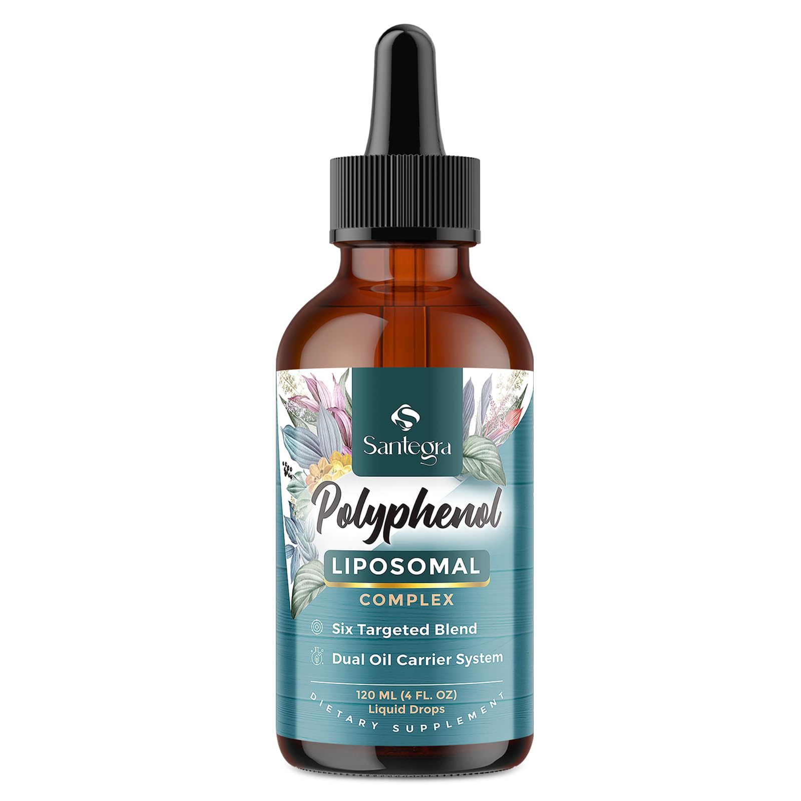 Santegra polyphénols liposomal – Bouteille, absorption élevée grâce au liposome.