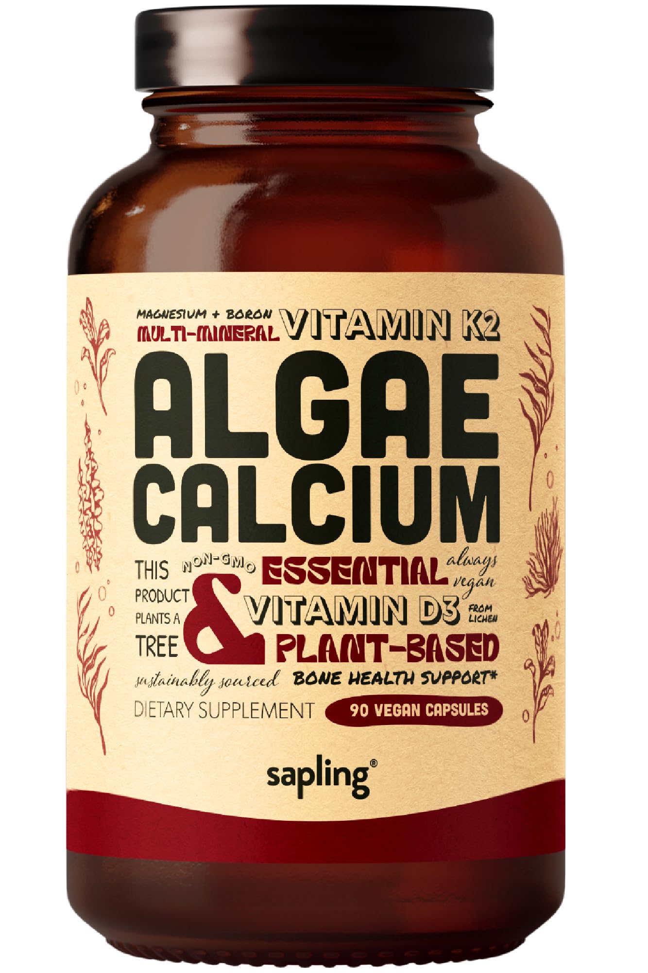 sapling Calcium: bouteille du complément et format pratique.