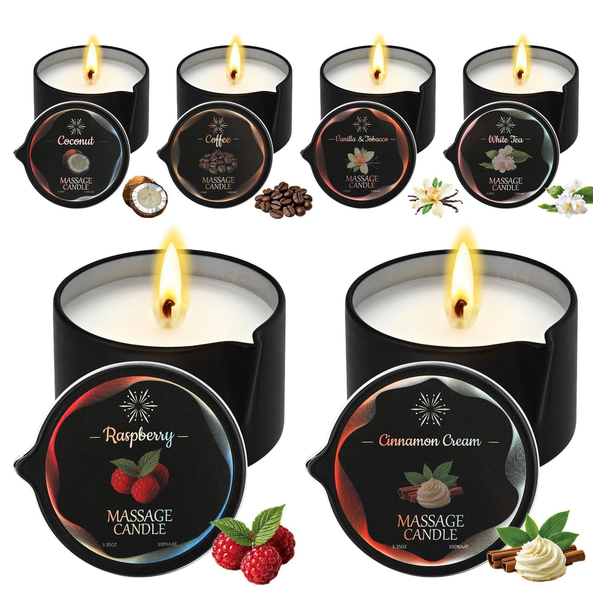 Bougie massage Sariiraw fond doucement en huile nourrissante pour la peau