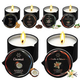 Coffret Sariiraw : six bougies massage pour une détente à domicile.