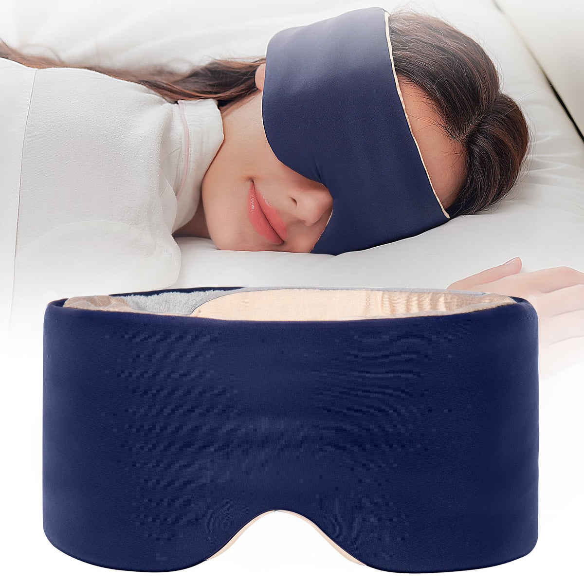 SARISUN masque sommeil double-face – douceur satin et coton pour tout moment.