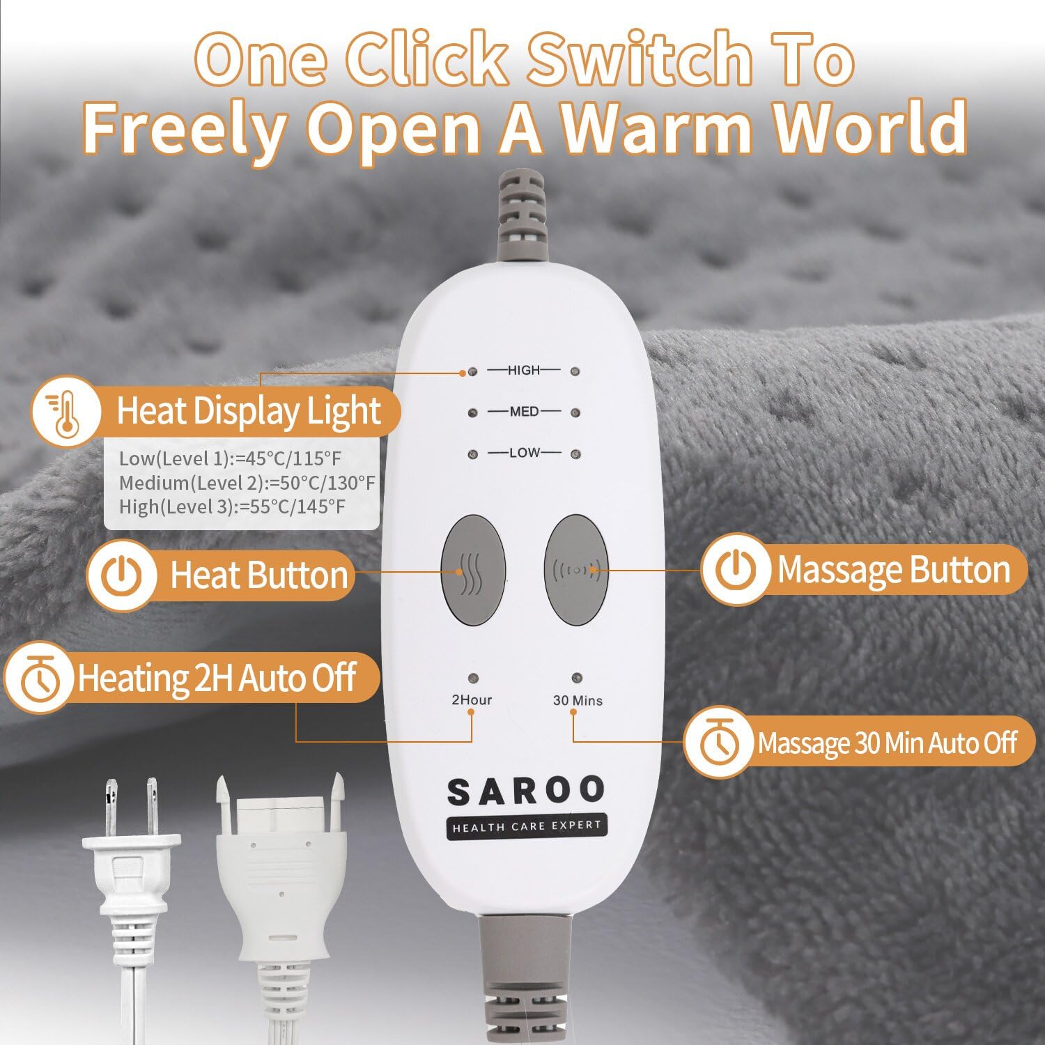 SAROO Lavable en machine pour entretien facile.