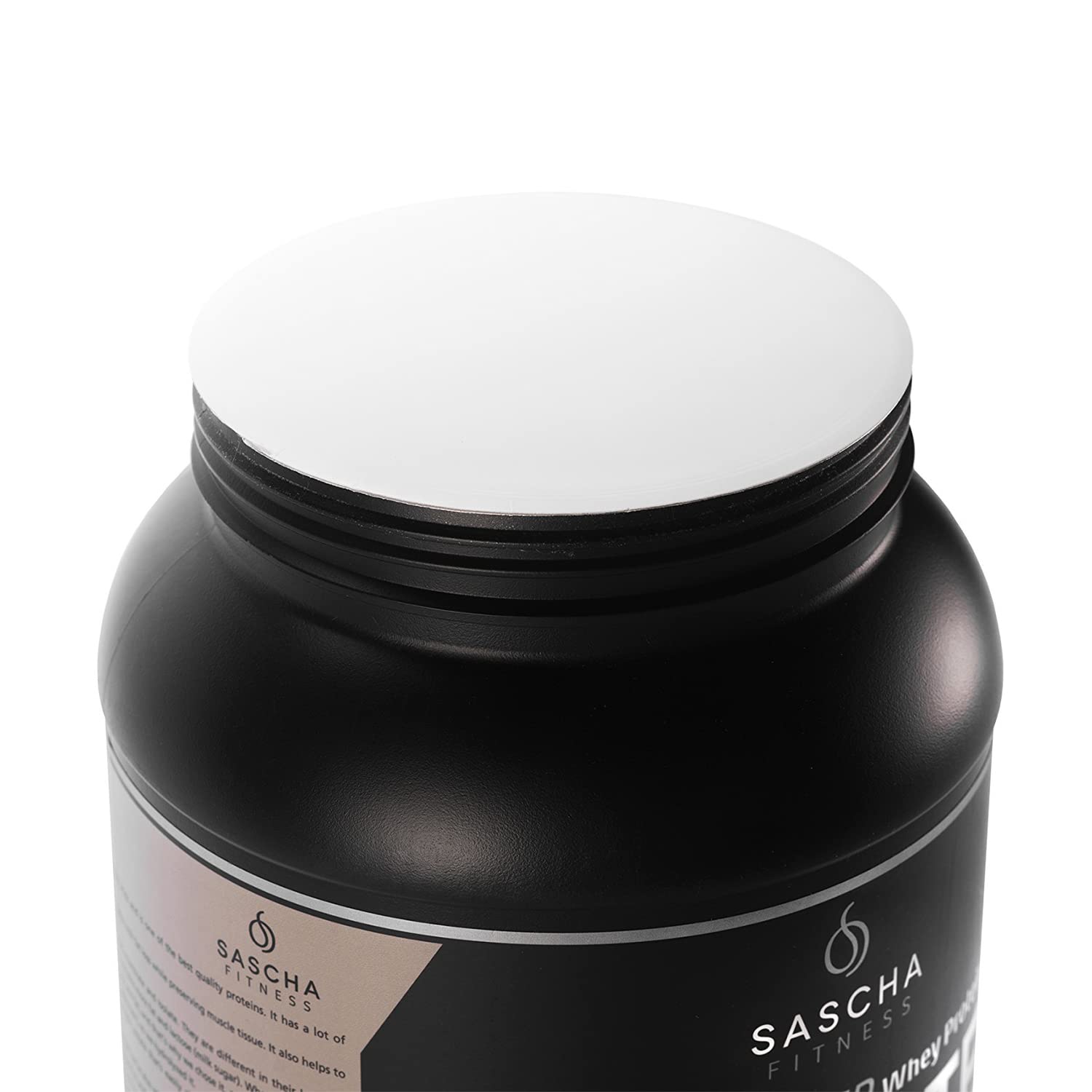Doseur Sascha Fitness protéine vanille pour un dosage précis après chaque portion.