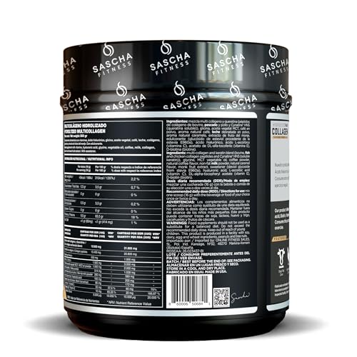 Ingrédients clés: hyaluronique et biotine dans SASCHA FITNESS Hydrolysé Multi Collagène.