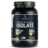 SASCHA FITNESS protéine hydrolysée caramel — poudre facile à doser pour une boisson rapide.