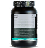 Cuillère-doseuse SASCHA FITNESS isolat cookies crème, absorption rapide pendant l’entraînement.