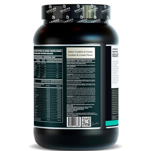 Mélange SASCHA FITNESS cookies crème dans shaker, goût crémeux et pratique.