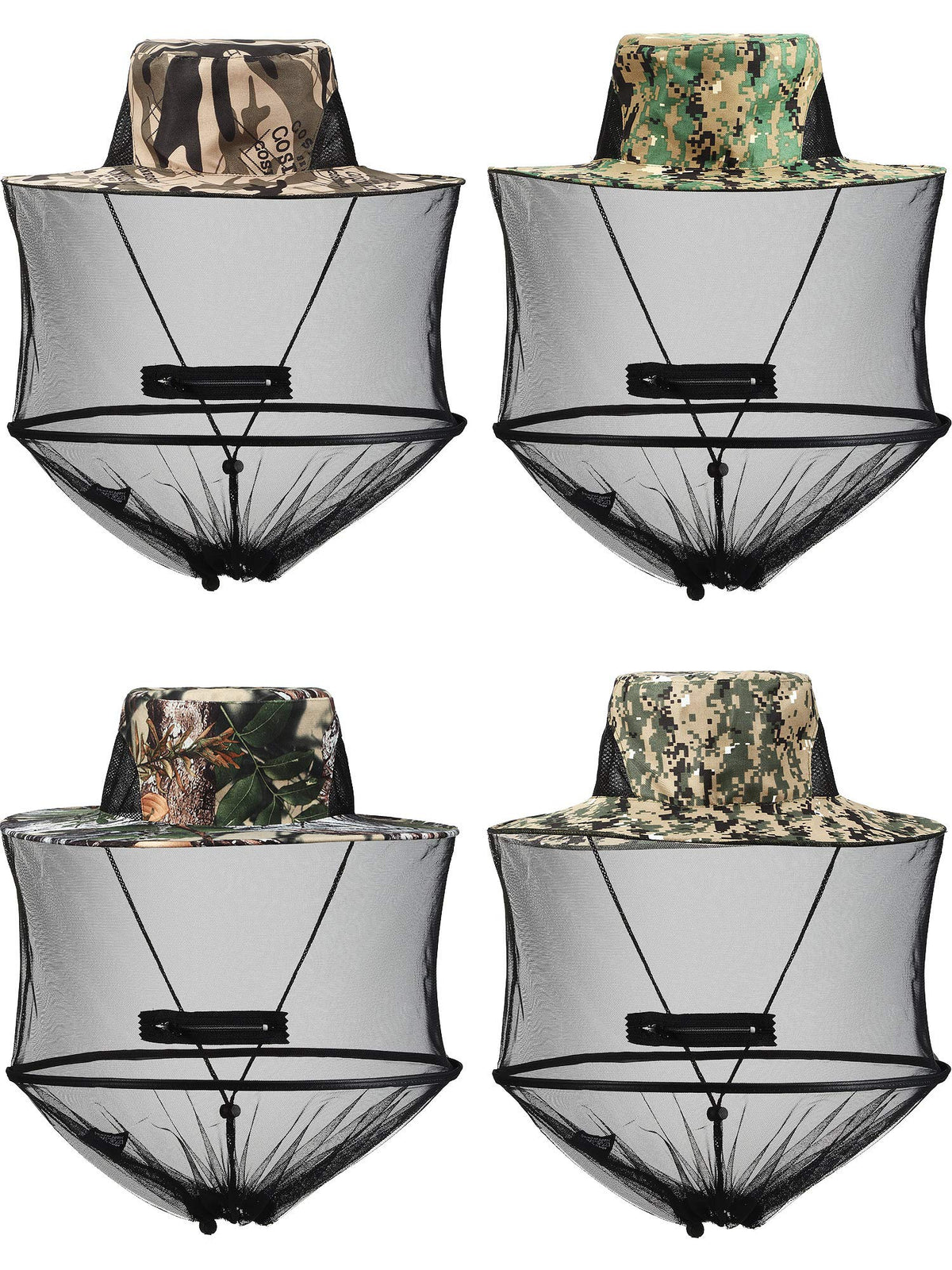 SATINIOR chapeau moustique en maille avec zip, pratique pour le camping