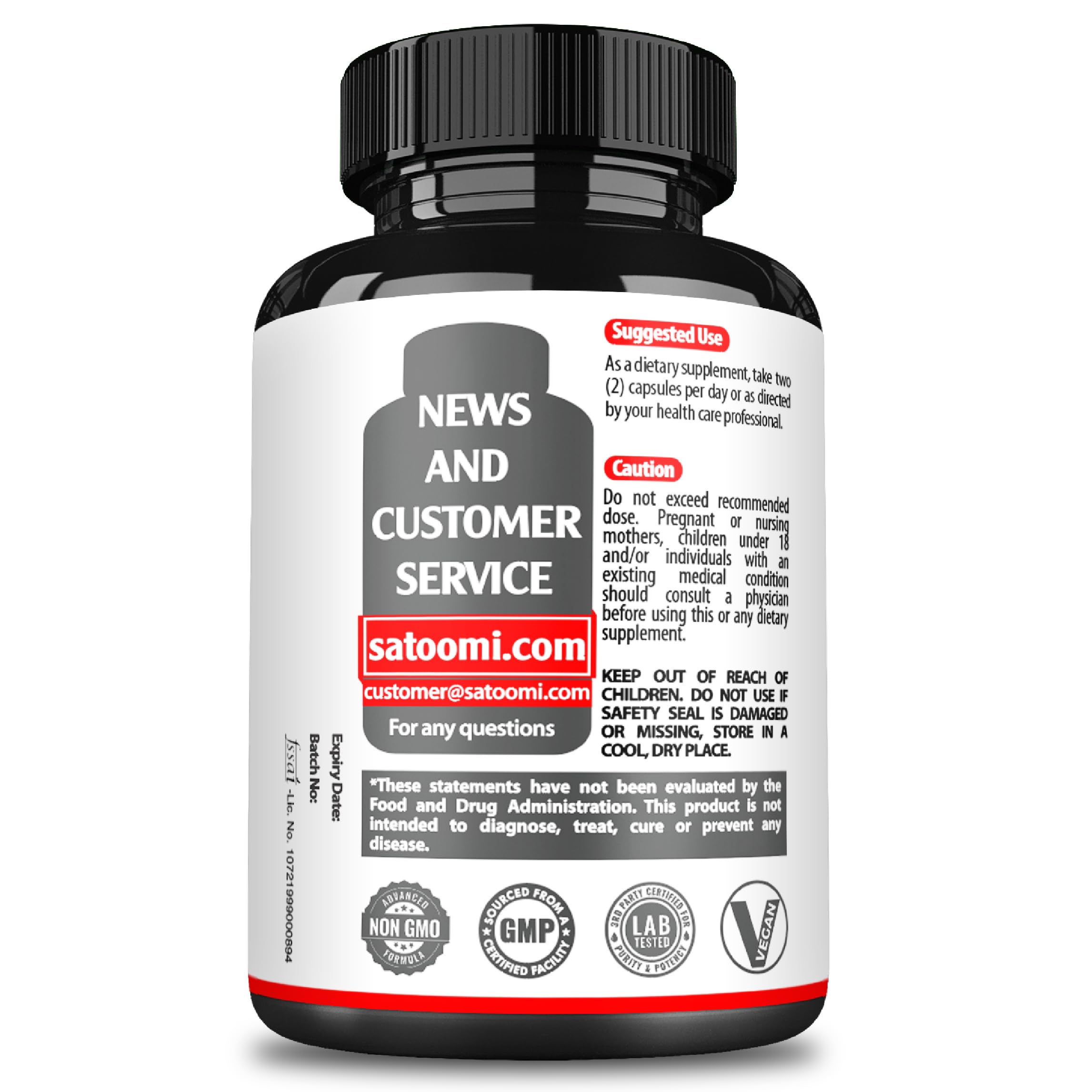 Satoomi NAD, format 60 capsules pour un mois d'utilisation.