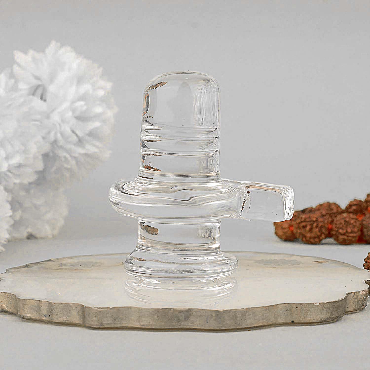 SATVIK STORE lingam-cristal-shiva-tableau-de-bord-voiture : protection divine pendant vos trajets