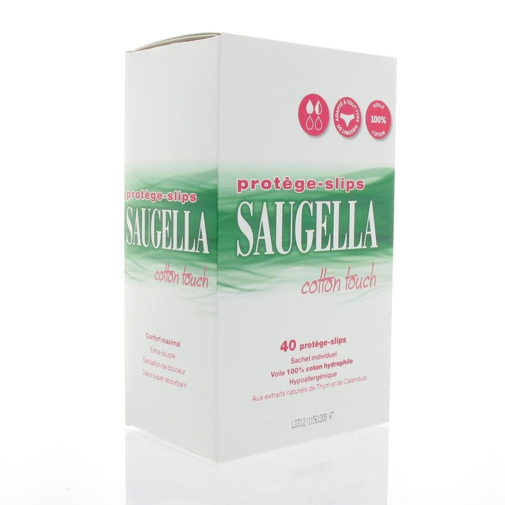 Saugella Cotton Touch 40 protège-slips en coton, confort durable et fraîcheur.
