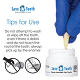 Save-A-Tooth gants jetables, manipulation hygiénique lors d’urgence dentaire.