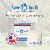 Save-A-Tooth kit urgence voiture, pratique en déplacement et en voiture.