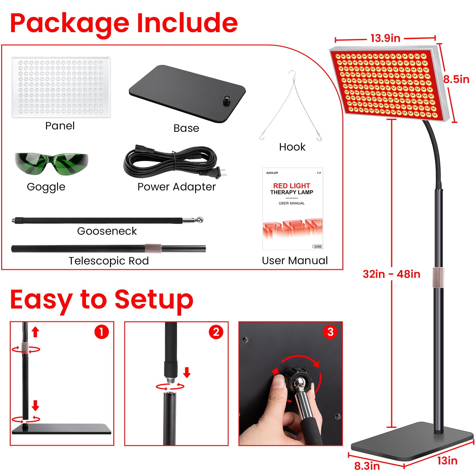 SAVILER cadeau thérapie lumière rouge, idée parfaite pour les proches.